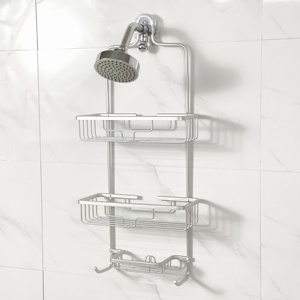 Organizador de ducha colgante para baño sin perforación, estante sobre cabezal de ducha, carrito de ducha colgante con soporte para jabón - Product Image 2