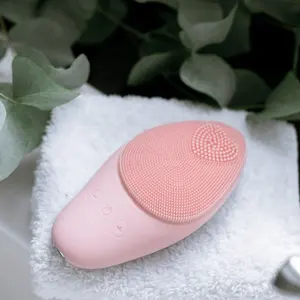 Highly Recommend Sonically Cleansing Your Face Micro-current Silicone Facial Brush With Heat Function