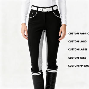 Pantalon d'équitation pour femme, taille haute, avec empiècements en silicone sur toute la surface, résistant à l'usure, extensible dans les 4 sens - Product Image 2
