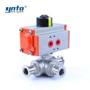 Válvula <span class=keywords><strong>de</strong></span> Bola Neumática Resistente a Ácidos/Álcalis, Presión <span class=keywords><strong>de</strong></span> Trabajo <span class=keywords><strong>de</strong></span> 20 Bares, Estructura para Sistemas <span class=keywords><strong>de</strong></span> <span class=keywords><strong>Transferencia</strong></span> <span class=keywords><strong>de</strong></span> <span class=keywords><strong>Agua</strong></span>/Gas, Válvulas <span class=keywords><strong>de</strong></span> Bola <span class=keywords><strong>de</strong></span> Tres Vías <span class=keywords><strong>de</strong></span> Acero Inoxidable - Product Image 1