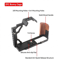 Cage de caméra portable en alliage d'aluminium à découpe complète avec support en L compatible ZFC, pour accès facile à la batterie et fente pour carte SD, compatible vertical et horizontal, vente en gros