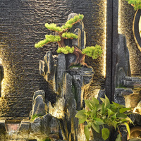 Fontaine musicale d'extérieur DEWY, design européen, en pierre, pour immeubles commerciaux, multi-tension, garantie 1 an