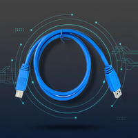 Kabel Printer USB3.0 Shielded Male to Male, Kabel Transfer Data Koneksi Printer USB, Kabel Jalinan Tembaga Murni PVC TPE