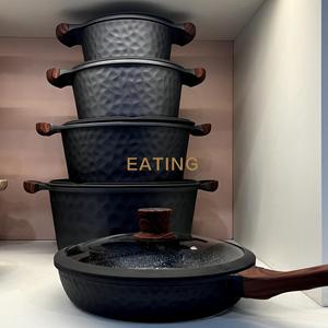 African Factory Beautiful10-Pieces Casserole Granite 20-24-28-32 <strong>Saucepan</strong> 28 Frying Pan <strong>Nonstick</strong> Radiant-Cooker Cookware Set - Product Image 1