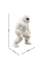 Figurine de gorille musclé imprimée en 3D avec lunettes de soleil, sculpture d'art moderne, ornement de bureau blanc, statue de mascotte personnalisée