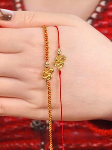 Pulsera de Cuerda Roja con Diamante Cultivado en Laboratorio y Serpiente Dorada para el Año de la Serpiente, 25 Nuevos Modelos, Regalo Perfecto, <span class=keywords><strong>Redline</strong></span> - Product Image 3