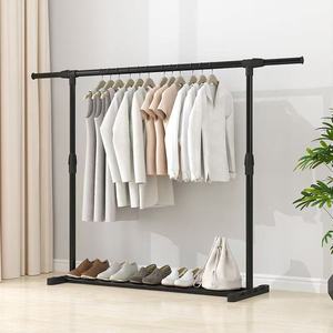 Perchero de pie simple con ruedas, organizador de ropa metálico extensible para dormitorio, balcón y uso doméstico - Product Image 3