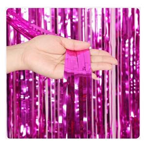 Un Paquete de cortina de aluminio brillante PET, cortina con flecos de fiesta para decoración de fondo de pared, paquete a granel al por mayor para eventos de fiesta - Product Image 5