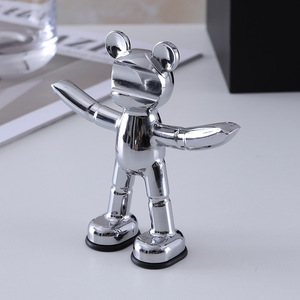 Figura de oso de metal, abridor de botellas, aleación de zinc, decoración multifunción para el hogar - Product Image 1