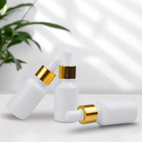 Bouteilles rondes blanches pour les yeux, dispositif pour les cosmétiques, huile essentielle en porcelaine, livraison gratuite, 15ml