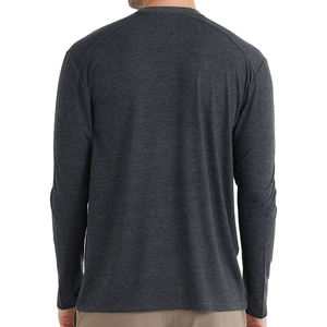 カスタムメンズウルトラソフトバンブーUPF50サンプロテクションUVSPFシャツ長袖軽量クイックドライスイムTシャツラッシュガード - Product Image 4