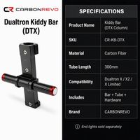 Colonne de direction en fibre de carbone Carbonrevo pour trottinette électrique, tige pliable, fonctionnement fluide pour la conduite tout-terrain, pièce de mise à niveau