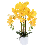 Fleur artificielle Phalaenopsis en pot 35/70/73cm, sensation 3D réaliste, pour décoration de mariage et de maison