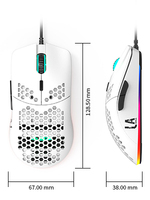 AJAZZ AJ390 RGB Mouse Komputer, Mouse Komputer Berkabel 16000 DPI Dapat Diprogram 7 Tombol 69G