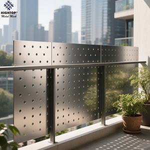 تصميم معماري مخصص من الألومنيوم والفولاذ المقاوم للصدأ من الثقوب لدرابزين الدرج يشمل قطع اللحام - Product Image 5