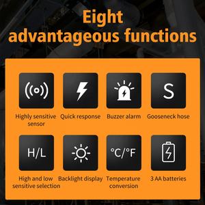 เครื่องดมกลิ่นก๊าซแบบพกพาค้นหาการรั่วไหลของก๊าซที่ติดไฟได้เช่นเครื่องตรวจจับก๊าซมีเทน LPG LNG - Product Image 6