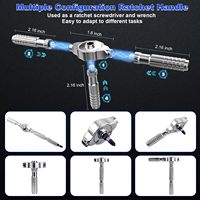Jeu de tournevis à cliquet multifonction en aluminium 40 en 1 avec étui rigide portable
