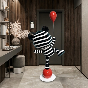 Escultura de Oso Acrobático de FRP Grande Personalizada de Fábrica Profesional, Estatua de Alto Brillo para Decoración de Entrada de Villas de Lujo - Product Image 2