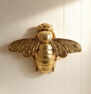 Custom Resin Crafts Golden Insect Honey <strong>Bee</strong> Wall Decoration Sculptures Golden Resin <strong>Bee</strong> Wall Ideal Unique <strong>Gift</strong> - Product Image 1