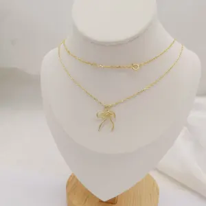 Silver Cute Butterfly Pendant Sterling Silver With Zircon S925 Simple Gold-Plated Findings For Women Men For Christmas Ear Jewelry