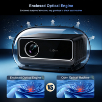 Projecteur 2026 à Refroidissement par Eau, 3600 ANSI Lumens, Android 14, FHD 1080P pour Films, Jeux, Réunions, Mise au Point Automatique