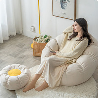 Prix de gros vente pouf en forme de fleur canapé moderne paresseux pouf chaise canapé avec toile d'art