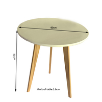 Table d'appoint ronde moderne blanche, table de chevet, table basse, table d'appoint pour salon, chambre à coucher, petits espaces, montage facile, table de chevet naturelle