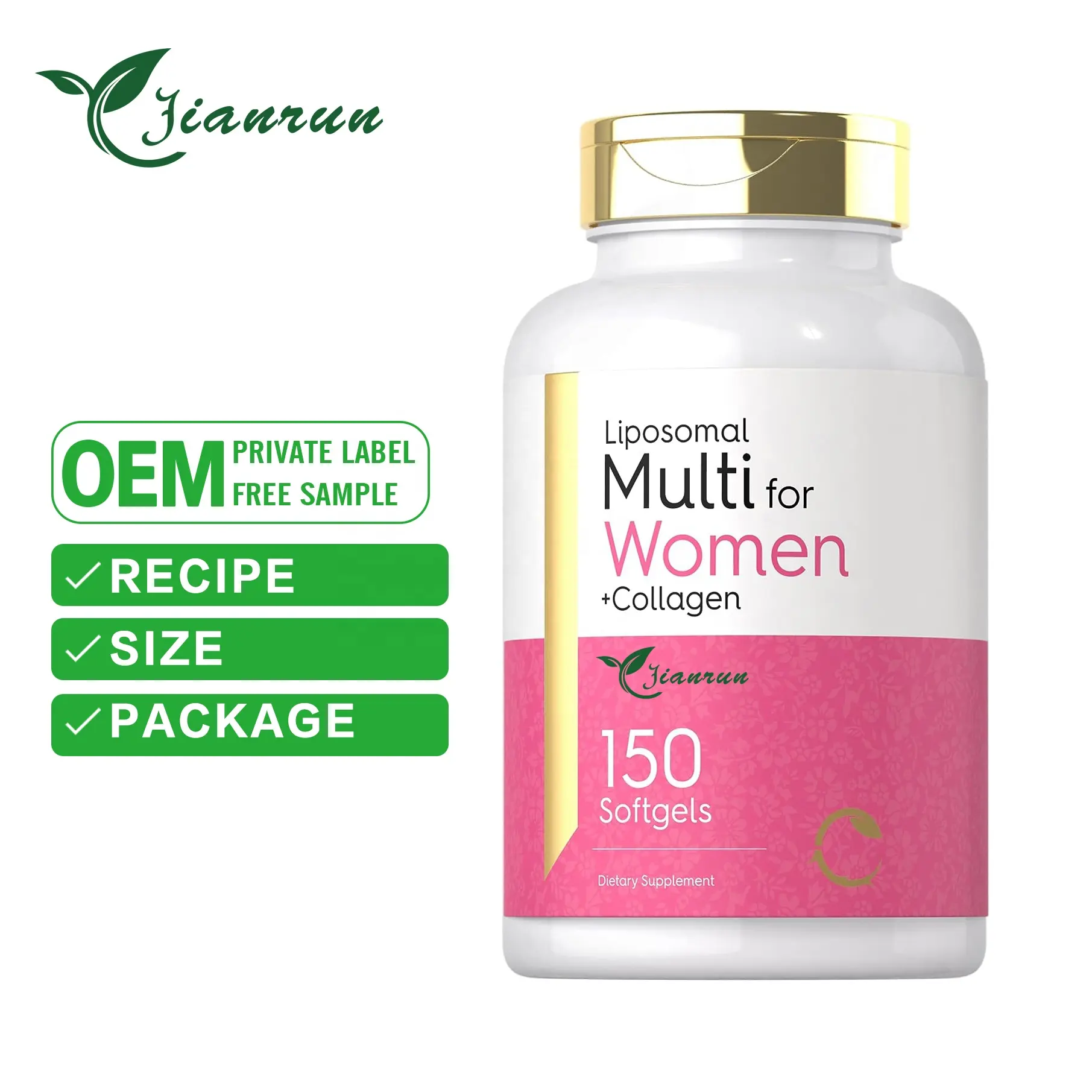 Multivitaminico per le donne 150 Softgels vitamina ferro idrolizzato collagene biotina integratore capsula