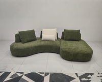 Ensemble de canapé modulaire moderne en velours, convertible, extensible, lavable, avec fonction couchage, en tissu doux, pour appartement, centre commercial, villa, haut de gamme