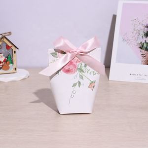 Confezione di caramelle di nozze all'ingrosso souvenir vuoti scatole di carta a buon mercato prezzo bianco scatole di cioccolato per gli ospiti porta confezione regalo - Product Image 5