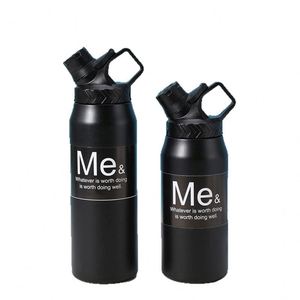 Gourde de sport d'extérieur 750 ml 950 ml en acier inoxydable 304, isotherme avec couvercle et poignée, anti-fuite - Product Image 6