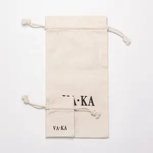 Luxury Soft Wholesale Promotional Calico Organic Small Custom Printed Gift Canvas Pouch Drawstring Cotton Bag