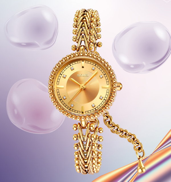Popular Fashion Women's Quartz Watch Ladies Luxury Waterproof Watch SKMEI 2548 Stainless Steel Bracelet Watch
