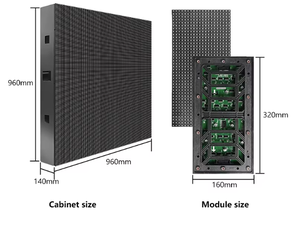 Schermo LED Fisso per Esterni <span class=keywords><strong>P10</strong></span>, Pannelli Display LED 960*960mm, Installazione Fissa, Video Wall, Cartellone Pubblicitario con Struttura in Ferro - Product Image 2