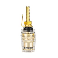 Cuivre pur M4 * 33 cristal reliure poste amplificateur haut-parleur bornier avec prise banane 4MM