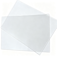 Feuille de PETG transparente de 0,5 mm à 1 mm d'épaisseur, 4 pieds x 8 pieds, pour écran facial