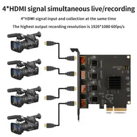 Hoch effiziente 1080P 60Hz 4CH PCI-E Video HDMI-Aufnahme karte für Live-Übertragung
