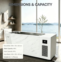 Machine de refroidissement autonome pour baignoire à glace en acrylique pour villa, salle de sport, extérieur