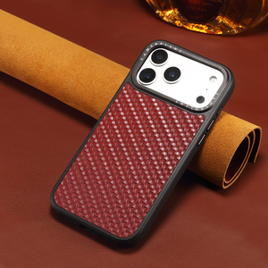 Étui de téléphone en cuir véritable tressé <span class=keywords><strong>pour</strong></span> Apple <span class=keywords><strong>iPhone</strong></span> 17 Pro Max, nouvelle coque magnétique compatible charge sans fil - Product Image 4
