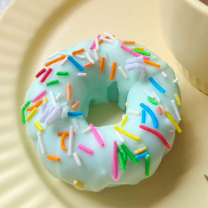 Vela Aromática Artesanal en Forma de Donut con Chispas, Cera de Soya, Novedad, Venta al por Mayor, Marca Privada, Decoración Navideña para el Hogar, Fiesta - Product Image 3