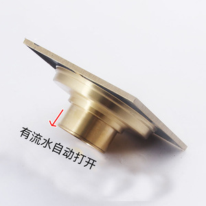 Square Brass Floor <b>Drain</b> 3.5 Inch Chinese Design Anti Corrosion Self Sealing For <b>Bathroom</b> - Product Image 3