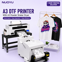 Machine d'impression de t-shirts A3, imprimante de transfert DTF 30 cm XP600 CMYK avec encre blanche et sécheur à poudre pour vêtements personnalisés