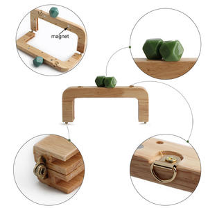 Tête en résine dorée de style vintage et poignée en diamant, cadre en bois massif, sac à main/sac à dîner de couleur bonbon en alliage de zinc sûr - Product Image 4