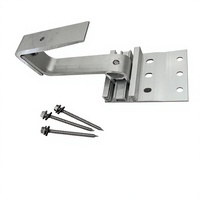 Supports de fixation pour panneaux solaires YZ Solar en aluminium, double réglage, pour toits en pente, surface anodisée naturelle YZR 04