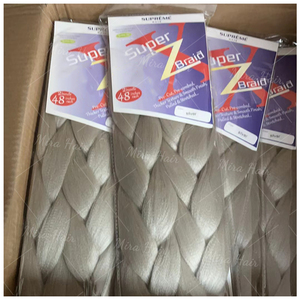 Estensioni per Capelli Sintetici Jumbo Easy Braid 2X 2 Fasci, 48 Pollici 180g, Morbide Pre-Stirate per <span class=keywords><strong>Trecce</strong></span> Africane - Product Image 1