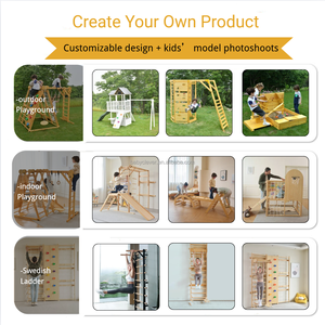 Structure <span class=keywords><strong>de</strong></span> jeu <span class=keywords><strong>Montessori</strong></span> en bois 8-en-1 pour tout-petits avec balançoire et structure d'escalade – <span class=keywords><strong>Aire</strong></span> <span class=keywords><strong>de</strong></span> <span class=keywords><strong>jeux</strong></span> écologique pour enfants - Product Image 5