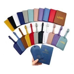 Logo personnalisé Carte de voyage cadeau Portefeuille étui <span class=keywords><strong>à</strong></span> passeport Protecteur Noir rose Couverture de passeport en cuir Pu <span class=keywords><strong>Étiquette</strong></span> de <span class=keywords><strong>bagage</strong></span> et porte-passeport - Product Image 1