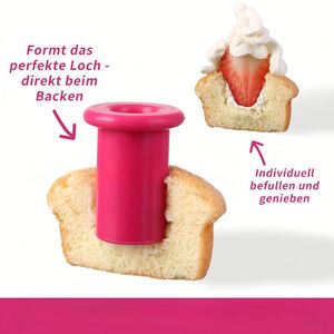 Coupe-cupcakes réutilisable en silicone, outil de découpe de muffins, perforateur de gâteaux, accessoires de pâtisserie pour la maison - Product Image 4