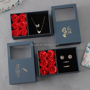Scatole per Fiori Quadrate di Lusso Personalizzate Romantiche Rosa per San Valentino con Finestra per Fiori Stabilizzati Confezione Regalo Bomboniera Matrimonio - Product Image 4