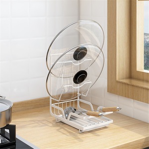 Stainless Steel Waterproof Double Tier Towel Organizer Modern <b>Kitchen</b> <b>Storage</b> <b>Rack</b> with Standing Installation - Product Image 2
